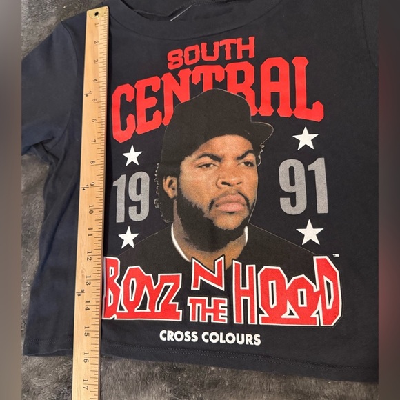 Boyz In The Hood Vintage 1991 Baby Tee Crop Top Soft Cross Colors - Picture 4 of 6